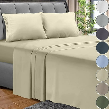 Bamboo Sheets Queen Set 4 pcs - Luxurious and Smooth Genuine Bamboo