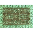 thumbnail image 1 of Ahgly Company Indoor Rectangle Oriental Turquoise Blue Traditional Area Rugs, 2' x 4', 1 of 4