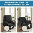 thumbnail image 2 of 100% Waterproof Recliner Chair Cover,Non-Slip Elderly Electric Power Lift Recliner Slipcovers, Machine Washable with Side Pockets (Black), 2 of 6