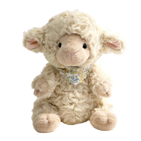 Clearance! Lamb Plush Stuffed Animal - Cute Plushies for Kids, Soft Figurine with Scarf and Tie, Ideal as Bedroom Decor and Cuddly Companion Gift.