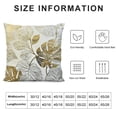 thumbnail image 6 of Acheng Pack of 2 Decorative Throw Pillow Case Cushion Cover Gold Stamping Leaves White, 6 of 6