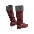thumbnail image 3 of UKAP Women Winter Shoes Tall Riding Boots Knee High Boot Walking Fashion Red 10, 3 of 7