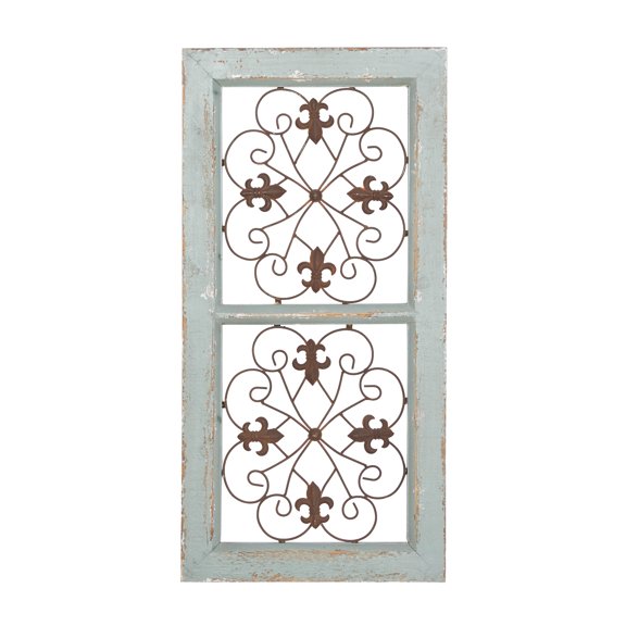 DecMode Indoor Green Metal Rustic Wall Decor