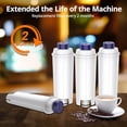 thumbnail image 2 of 4-piece filter suitable for Delonghi Magnifica s - Dinamica ECAM - ETAM, EC, BC Series, descaler suitable for Delonghi, filter cartridge DLSC002, 2 of 5