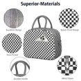 thumbnail image 2 of Sac à Lunch Fusion Rayé et à Carreaux – Design Rustique à Carreaux Isolé Réutilisable pour le Travail et l'École, 2 of 5