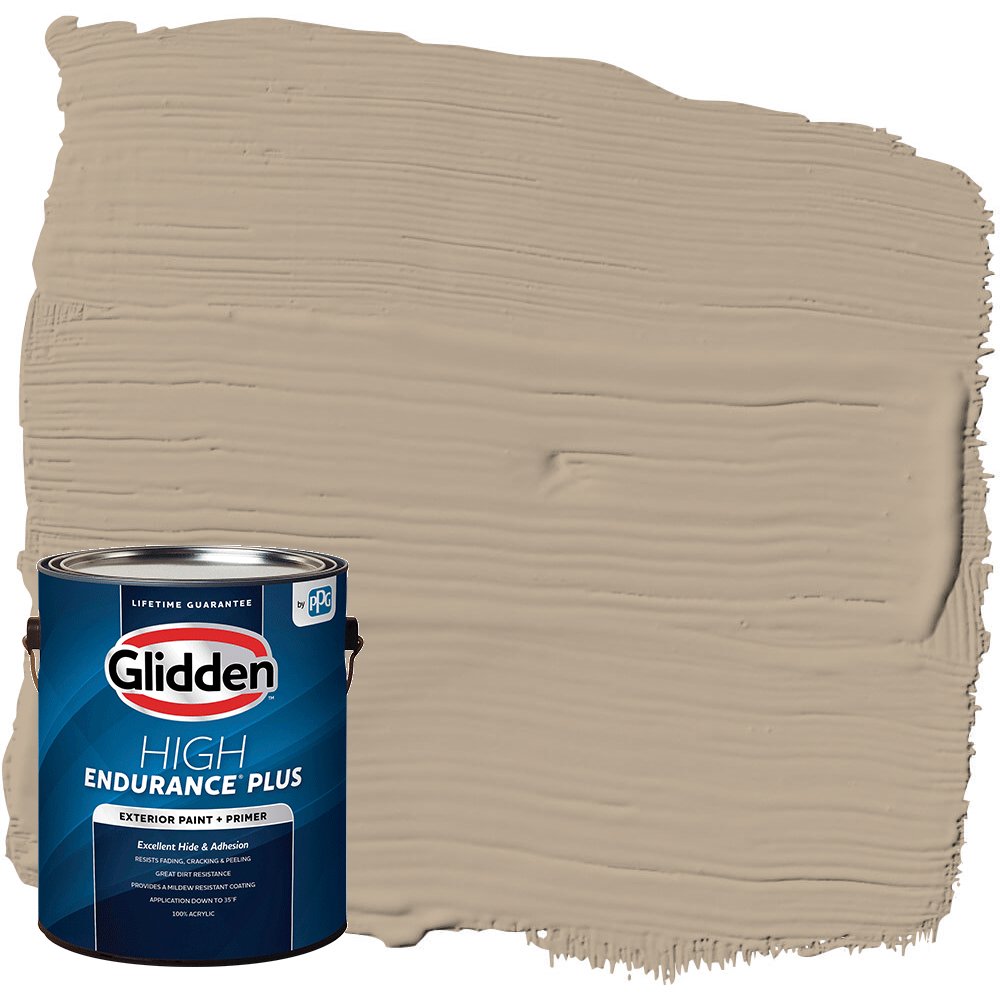 Glidden High Endurance Plus Exterior Paint and Primer, Palm Springs Tan