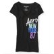 thumbnail image 1 of Camiseta gráfica Aeropostale para mujer Stacked New York 87 Negro Extragrande, 1 of 2