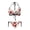 Red, variant on Chririnla Women's Watercolor Pickle Print Halter Bikini Set - Tie Side Two Piece Triangle Swimsuit for Beach Vacation & Pool Party