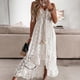 thumbnail image 2 of Women Dress Lace Large Hem Summer Elegant Spaghetti Strap Midi Dress For Party, 2 of 2