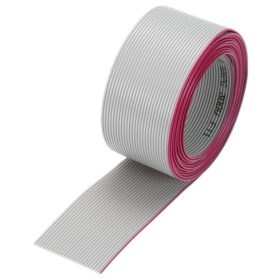 26AWG IDC Wire Flat Ribbon Cable 2m/6.6ft Length 1.27mm Pitch 26 Pin Gray