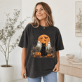 thumbnail image 4 of Vintage Black Cat Ghost Halloween Shirt, Orange Moon Pumpkin Graphic Comfort Colors Tee, Spooky Season Cat Lover Fall Gift - Pepper, M, 4 of 4