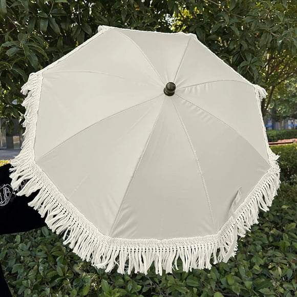 Qiopertar Sun Shade for Stroller, Adjustable Parasol Umbrella with Clamp Clip, Foldable Rain Cover for Pram Wheelchair Beach Chair Travel