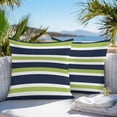 thumbnail image 4 of Green Dark Outdoor Pillow Covers Pack of 2 Blue White Stripe Abstract Geometric Striped Waterproof Throw Pillow Covers Decorative Cushion Cases for Patio Garden Tent Balcony Couch 16x16 inch, 4 of 8