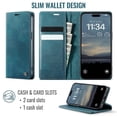 thumbnail image 2 of Compatible with iPhone 15 Pro Mobile Phone Case CASEME 033 Series RFID Wallet Holder Calfskin Mobile Phone Case, 2 of 5