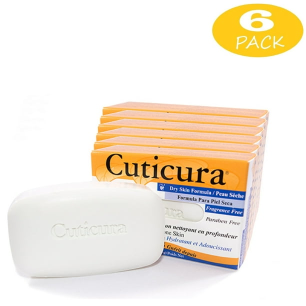 Cuticura Bar Soap, Dry Skin, 3oz Pack of 6