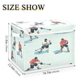 thumbnail image 5 of Yayeee Collapsible Cube Storage Bin with Lid Fabric Closet Decorative Basket with Handles, Ice Play, 5 of 7