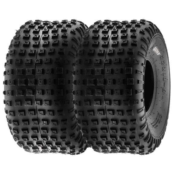SunF ATV/UTV Quad Mini Bike Loose Terrain Lawn Mower Tire 15x7-6 15x7x6 6 PR Tubeless A011 (Set of 2)