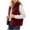 *Wine, variant on ClodeEU Women's Stand Collar Zip Up Fleece Vest,Sleeveless Sherpa Gilet Casual Warm Waistcoat With Pockets ,Women's Plus L