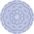thumbnail image 1 of Ahgly Company Machine Washable Indoor Round Transitional Lavender Blue Area Rugs, 4' Round, 1 of 7