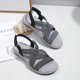 thumbnail image 4 of Sandalias deportivas Sandalias con tiras y puntera abierta Sandalias de playa de verano para mujer (Negro 38), 4 of 9