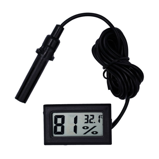 Digital Thermometer Hygrometer Electronic Temperature Humidity Thermo-Hygrometer for Reptile Box ,Fast Response