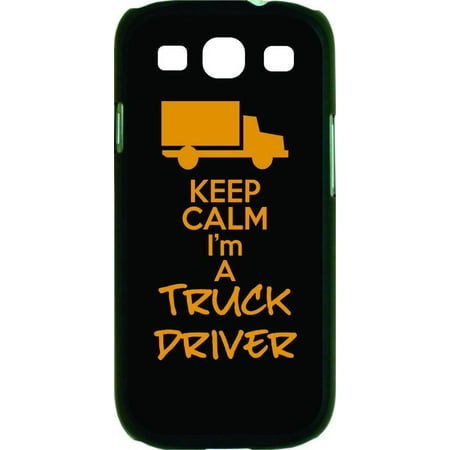 Keep Calm I'm a Truck Driver Hard Black Plastic Case Compatible with the Samsung Galaxy s3 i9300