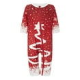 thumbnail image 2 of Elippeo Christmas Family Pajamas Matching Christmas Pajamas for Family, Long Sleeve Star Tree Print Tops + Pants Set Sleepwear, 2 of 10