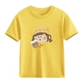 thumbnail image 6 of Piuwrlz Yellow Short Shirts Sleeve Teen Girls Graphic T-Shirts Crew Neck Pullover Yellow Size 12-13 Years, 6 of 7