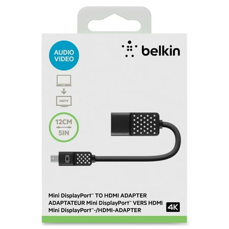 Belkin - Mini Display Port-to-HDMI Adapter - Black/White