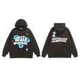thumbnail image 1 of Sweat à Capuche Planète Cassé Tendance Américaine Imprimé Amusant de Rue plus Velours design Ample, 1 of 5