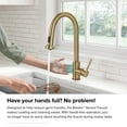 thumbnail image 3 of KRAUS Bolden Touchless Sensor 2-Function Single Handle Pull Down Kitchen Faucet in Spot-Free Brushed Brass, 3 of 7