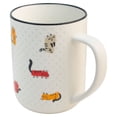 thumbnail image 3 of Taza Grande de Porcelana, Diseño Caricatura de Perritos, Tarro para Bebidas Calientes, Borde Negro, Capacidad 620 mililitros, 3 of 5