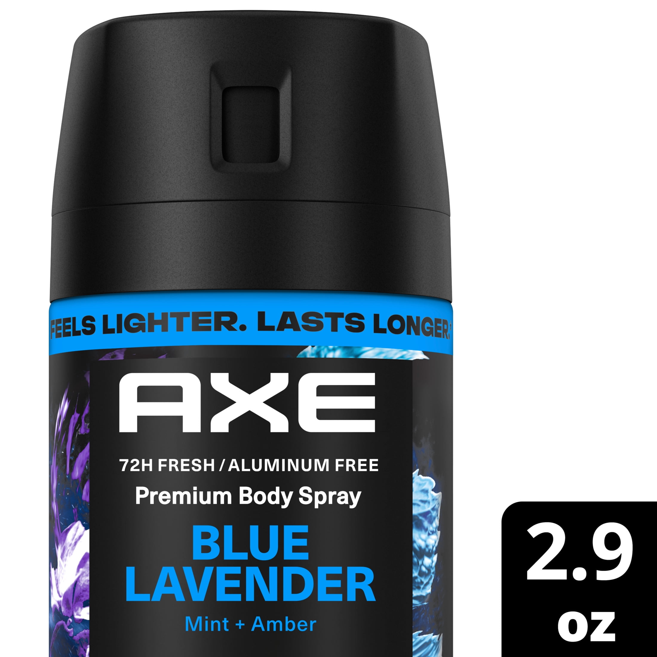AXE Fine Fragrance Collection Body Spray 72 Hour Freshness Blue Lavender Aluminum Free, 2.9 oz