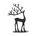 thumbnail image 1 of Elegantes y decorativas figuras de reno navideño de metal para la oficina, la chimenea o S Negro, 1 of 9