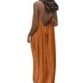 thumbnail image 5 of Inleife Women's Solid Color Sleeveless Cami Backless Dresses Loose Loungewear Round Neck Ankle Length Dress Sleepshirts Sling Dress, 5 of 6