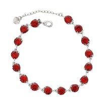 Kaash Customs Round Shape Adjustable Anklet Bracelet with Silver Plating Women Jewelry Gifts