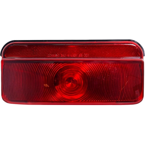 Command Electronics OEM 12V Incandescent RV & Trailer Tail Light - Made in USA - Brake Light with Built-in Reflector - Hardware & Connectors Included | Black Trim (1 Pack)