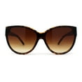 thumbnail image 1 of Womens Luxury 90s Designer Inset Lens Shield Large Cat Eye Sunglasses Tortoise Brown, 1 of 4