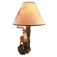 thumbnail image 2 of `Champion` 12 Point Buck Table Lamp with Deer Printed Shade Western DÃ©cor, 2 of 5