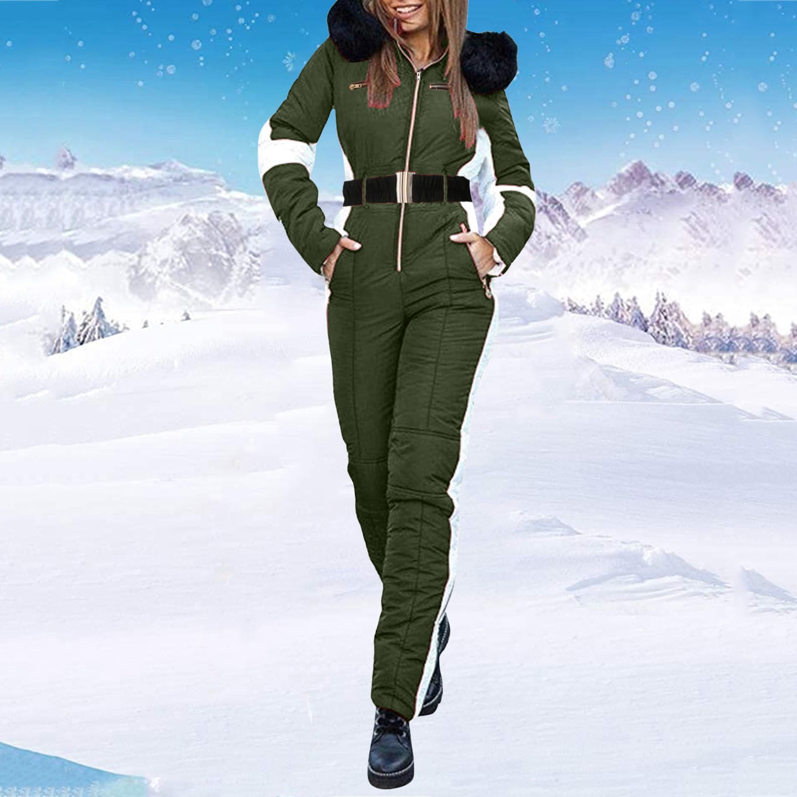Ski Suits Women One Piece Snowboarding Winter Onesies Waterproof