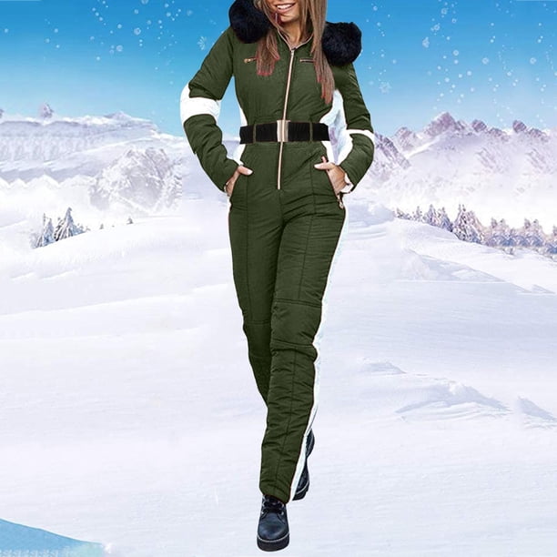 Traje De Esquí De Invierno Para Mujer, Mono De Nieve Cálido E
