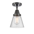 thumbnail image 3 of Innovations Lighting 447-1C-BK-G64 Cone 6" Wide Semi-Flush Ceiling Fixture - Black, 3 of 5