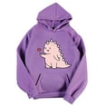 thumbnail image 2 of Gibobby Túnica de moda Ladys Drawstring Warm Hoodie Casual Long mangas impresas Pullover Suatshirt Top （Morado， XL), 2 of 5