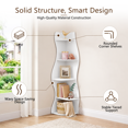 LANKANG White 5-Tier Vertical Corner Storage Rack with Rounded Edges ...