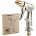 thumbnail image 1 of Pistola de riego de metal, pulverizador de pistola de agua de alta presión, pistola de agua de jardín de alta resistencia, para lavado de automóviles, riego de plantas, ducha para mascotas, corto, 1 of 5
