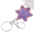 thumbnail image 4 of de sintica Llavero Llavero Llavero Bolsa Decoración Colgante de nieve y Blanco Hugo Faux Fur Ball Plush Pendant, 4 of 7