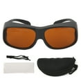 thumbnail image 2 of Lunettes de Sécurité, 532nm+1064nm Longueur d'Onde Belles Lunettes PC Résistantes à l'Usure Confortables Lentilles Rouges pour Protection des Yeux Blanc, Noir, 2 of 7