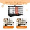 thumbnail image 5 of Barara King Dog House,Pet House,Dog Crate, 48 Inch Large Dog Cage with Divider and Plastic Leak-Proof Pan Tray, Double Door Folding Metal Wire Cage, 5 of 12