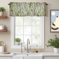 thumbnail image 2 of Spring Plants Valance Curtain for Windows Watercolor Gradient Green Eucalyptus Leaf Plant Vintage Paper Rod Pocket Curtain Valances Short Window Treatments for Kitchen Bathroom Laundry 56 x 16 Inch, 2 of 9