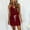 B122 Wine plus size summer dresses clearance under $5, variant on Summer Dresses for Women under $10! Xqxayjr Sleeveless Summer Sundress for Women Drawstring Elastic Waist Cute Mini Holiday Dresses Spaghetti Strap V Neck Sriped Casual Beach Vacation Dress